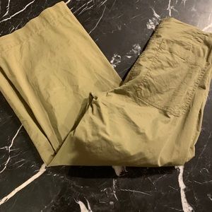 J Crew army green wide leg pant. Size 8